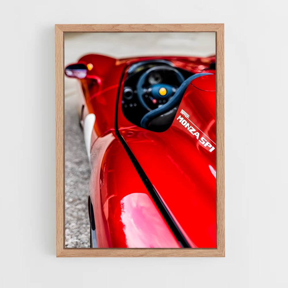 Poster Monza en Rouge – affiche Ferrari (vue 4)